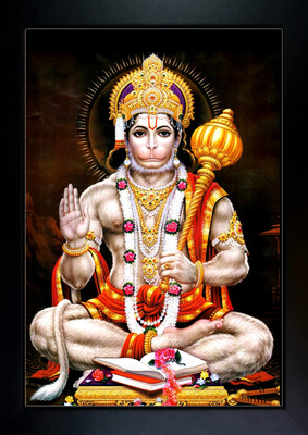 RV SALES Bajrangbali / hanuman ji Photo Frame For Puja Room & Wall WxH: Religious Frame