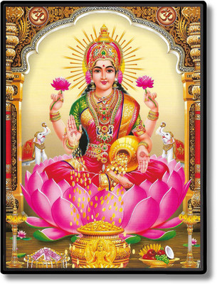 HitechMart Lakshmi Laminated Photo Religious Frame
