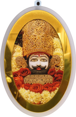 SHRI KHATU SHYAM CREATION Shri Khatu Shyam Creation Led Wall Photo Frame With Khatu shyam Ji Photo Religious Frame