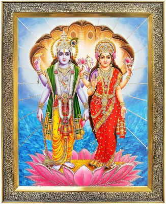 koshtak Vishnu Laxmi Ji On Lotus With Sheshnag Religious Frame