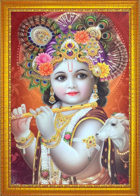 Darsh Craft Kanha Ji /Bal Gopal/Little Krishna.Krishna Religious Frame