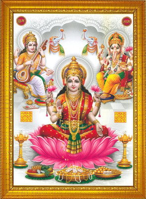 FRIZZY ARTS Laxmi ji Religious Frame