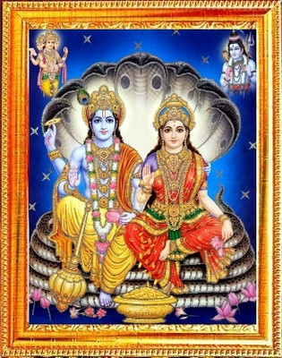 SUNINOW vishnu laxmi photo frame Religious Frame