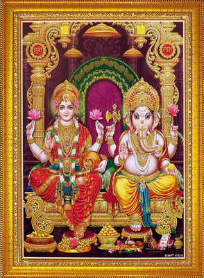 Stuthi Arts Laxmi ganesh JI Religious Frame