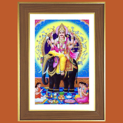 HitechMart Lord Vishwakarma Photo Frame 10x14 Inches Religious Frame