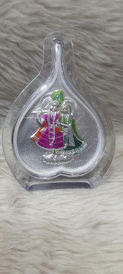 GoldGiftIdeas Pure 999 Silver Radha Krishna Photo Frame for Gift Religious Frame
