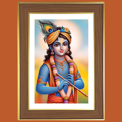 HitechMart Krishna Bliss Photo Frame 14x18 Inches Religious Frame