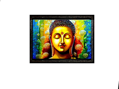 SUNINOW Crystal embossed Buddha photo frame Religious Frame