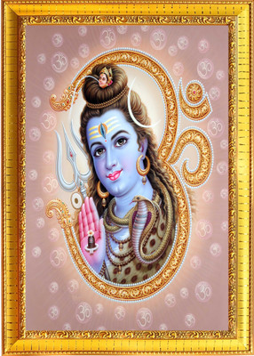 themarusthal LOAD SHIVA HIGH QUALITY PRINT WITH FRAME (8×12) Religious Frame