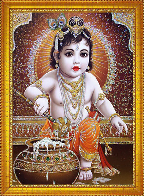 Stuthi Arts Lord Krishna Photo Frame Religious Frame