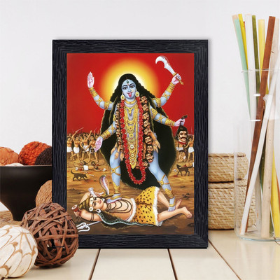 BISRAT CREATIONS Kali mata Tabletop Photo Frame Size : 7/9 Inch Religious Frame
