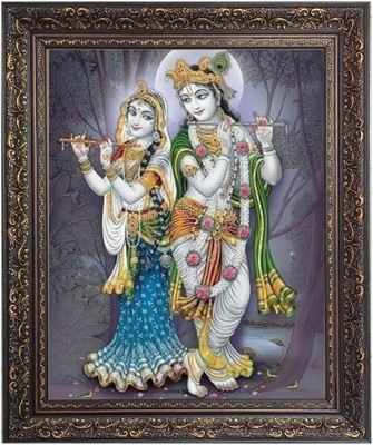 HitechMart Sri Krishna with Sri Radha Religious Frame