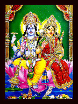 SUNINOW LORD VISHNU LAXMI JI | LAXMI JI VISHNU JI PHOTO FRAME Religious Frame