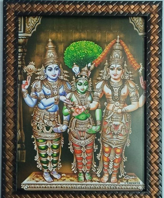 VGS MARKETINGS Goddess Madurai Shri Meenakshi Religious Frame