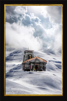 PRANVIGIFTS KEDARNATH TEMPLE PHOTO FRAME Religious Frame