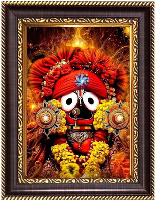 HitechMart Jay Jagannath Swami Digital Print Photo 14.7x16.7 inches Religious Frame