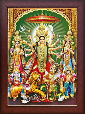 taani creations Durga Mata Religious Frame