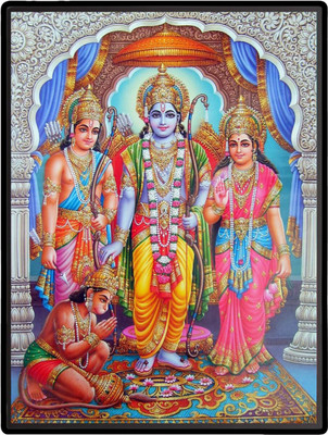 HitechMart Ram Sita Laminated Photo Religious Frame
