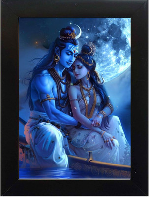 PY Creation Shiva Parvati Religious Frame