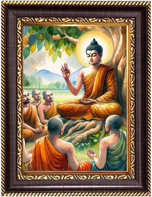 HitechMart Sri Tulsi Maa Photoframe 10.7x12.7 inches Religious Frame