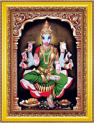 SAI BALAJI ACRALICS Varahi Amman Devi Photo (5 x 7 Inch) Frame Religious Frame