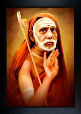 CrowdHall Maha Periyava Photo Frame | Kanchi Sri Sankaracharya Maha Periyava (10 x 13.5IN) Religious Frame