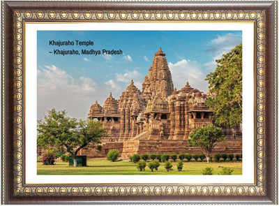 HitechMart Khajuraho Temple Photo Religious Frame