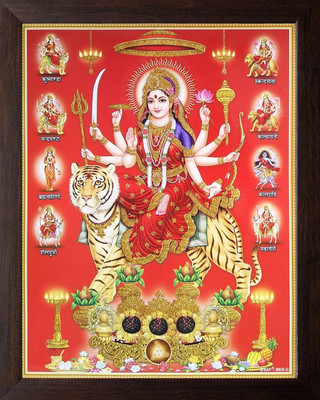 Stuthi Arts Durga Maa Photo Frame Religious Frame