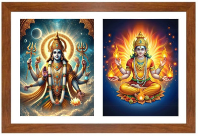 HitechMart Soma and agni Photo Frame Religious Frame