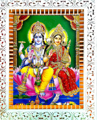 SUNINOW VISHNU LAXMI JI | LORD VISHNU AND LAKSHMI JI | GOD & GODDESS Religious Frame