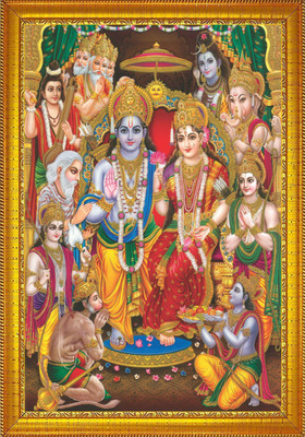 jog craft ram darbar, ram family , ram parivar photo frame Religious Frame