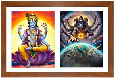 HitechMart Lord vidhnu and vayu Photo Frame Religious Frame
