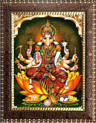VJ ENTERPRISES Varahi Amman Devi photo frame with laminated (6x8 inches) Religious Frame