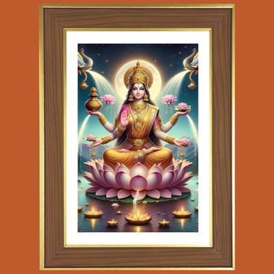 HitechMart Sri Mahalakshmi Devi Photo Frame 18x22 Inches Religious Frame