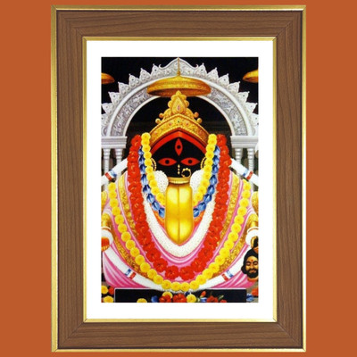 HitechMart Kalighat Maa Kali Photo Frame 18x22 Inches Religious Frame