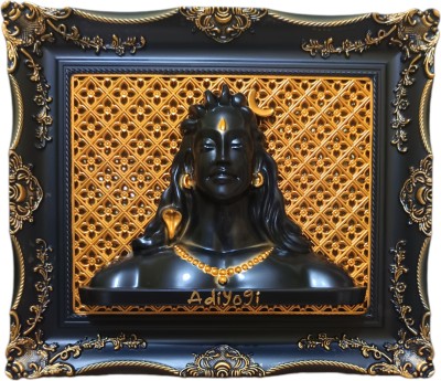 WINSOME COLLECTION Shiv Shanker Adiyogi Bhole Nath Mahakal Wall Hanging Decor Decorative Showpiece Religious Frame