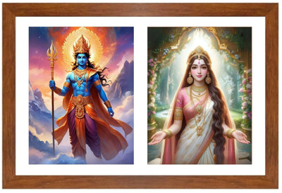 HitechMart Indra and indrani Photo Frame Religious Frame