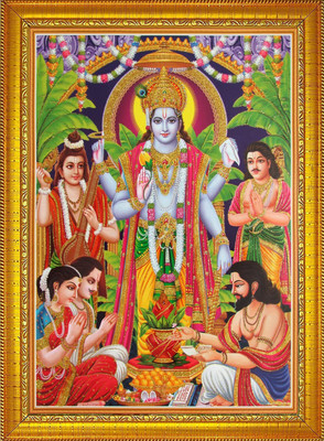 DropTopDecor Lord Vishnu Ji Photo Frame Religious Frame