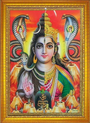 Stuthi Arts Shiv Parwati ji Religious Frame