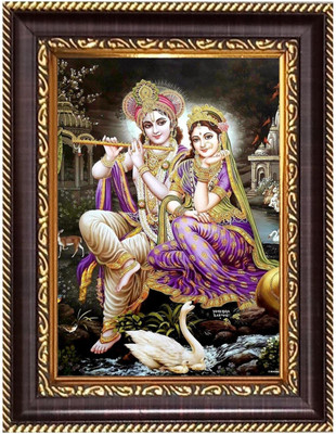 HitechMart Sri Krishna With Sri Radha Religious Frame