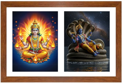 HitechMart Agni deva and vishnu Photo Frame Religious Frame