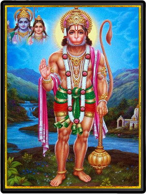 HitechMart Hanuman Laminated Photo Religious Frame