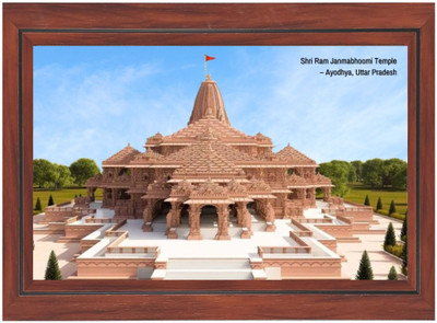 HitechMart Shri Ram Janmabhoomi Temple Photo Religious Frame