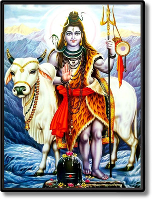 HitechMart Shiva Laminated Photo Religious Frame