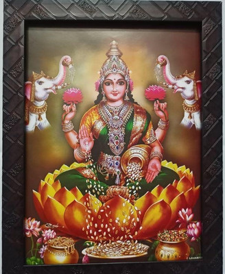 VGS MARKETINGS Maha Lakshmi Devi Dhana Laxmi Religious Frame
