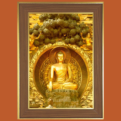 HitechMart Peaceful Buddha Photo Frame 16x20 Inches Religious Frame