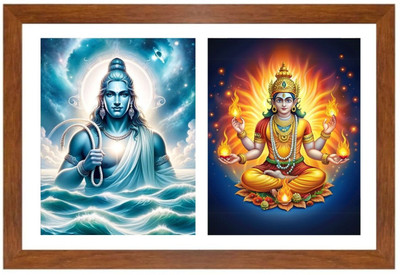 HitechMart Varuna and agni Photo Frame Religious Frame