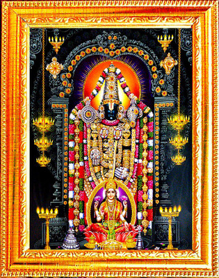 SUNINOW Tirupati balaji with laxmi ji Religious Frame