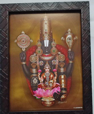 VGS MARKETINGS Lakshmi Laxmi with Srinivasa Religious Frame