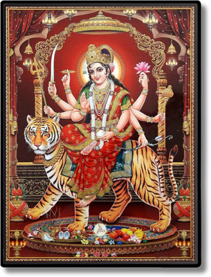 HitechMart Durga Laminated Photo Religious Frame